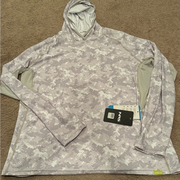 NRS Ice Gray Camo Varial Hoodie - Picture 2 of 11